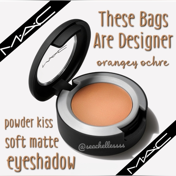 MAC Powder Kiss Soft Matte Eyeshadow These Bags Are Designer Orangey Ochre BNIB - Picture 1 of 9